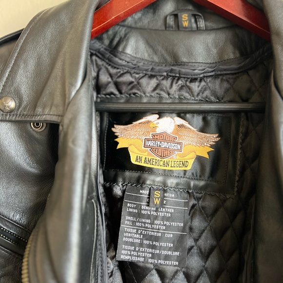 Vintage Harley Davidson Women’s Leather Jacket​​​​ Size S Small - Picture 4 of 11